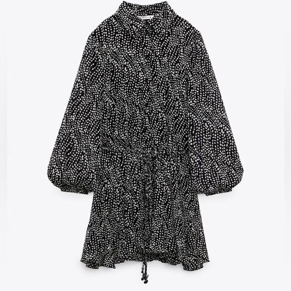 Zara Print Shirt Dress New - Picture 6 of 8